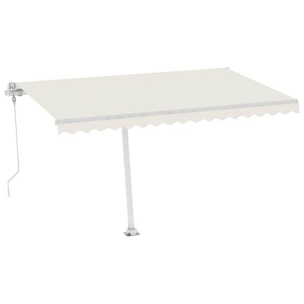 vidaXL Prostostoječa avtomatska tenda 400x300 cm krem