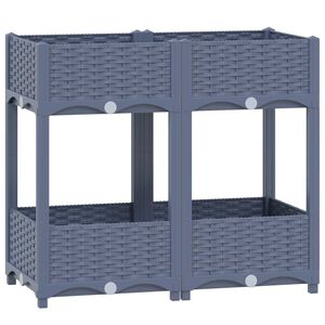 vidaXL Visoka greda 80x40x71 cm polipropilen