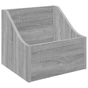 vidaXL &Scaron;katla za LP plo&scaron;če Siva Sonoma 37 x 33 x 32 cm Inženirski les