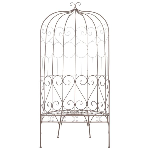 vidaXL Vrtna klop 95 cm železo antično rjava