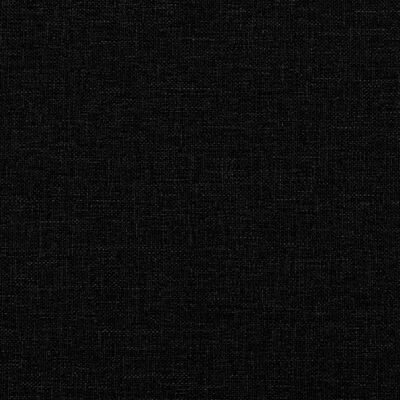 vidaXL Klop z naslonom črna 120x62x75,5 cm blago