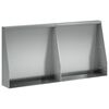 vidaXL Zadrževanje stene 2 kos 40 x 12 x 30 cm Pocinkano jeklo Srebrna