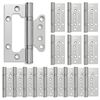 vidaXL Tečaj 16 kos 100 x 75 x 13 mm Srebrna Jeklo