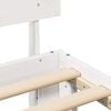 vidaXL Konstrukcija postelje Bela 120 x 200 cm Masivno borovo les