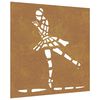 vidaXL Vrtna stenska dekoracija 55x55 cm corten jeklo baletka