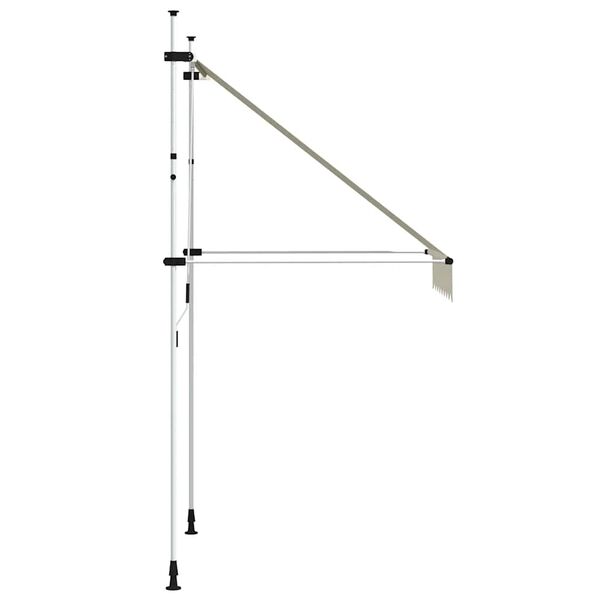 vidaXL Ročno zložljiva tenda 150 cm krem