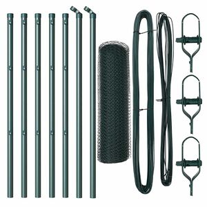 vidaXL Heksagonalna podpora za ograjo 10 x 0,8 m Jeklo s PVC premazom