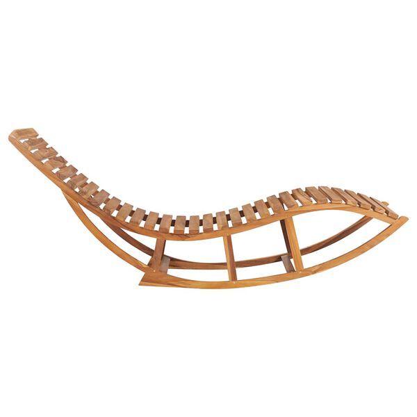 vidaXL Gugalni ležalnik z blazino trdna tikovina