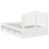 vidaXL Konstrukcija postelje Bela 120 x 190 cm Masivno borovo les