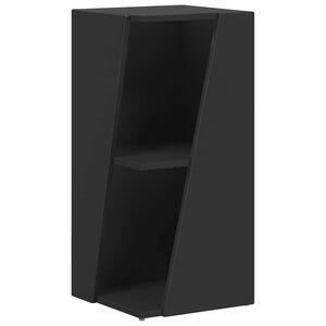 vidaXL Stranski polic Črna 33 x 32 x 70,5 cm Konstruiran les