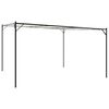 vidaXL Paviljon bel 4x4 m 180 g/m&sup2; blago in jeklo