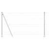 vidaXL Ograja s stebrom srebrna 1,2 x 10 m Jeklo