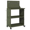 vidaXL Vozik za orodje Olivno zelena 65 x 35 x 111 cm Mlinjeni jeklo