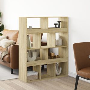 vidaXL Pregrada za prostor sonoma hrast 100x33x125,5 cm inženirski les