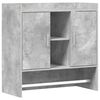 vidaXL Stenska polica Montaža za steno Betonsko siva 80 x 36 x 80 cm