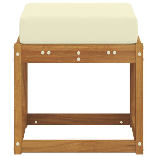 vidaXL Zunanji stolček klop Masiven les akacije Naravna