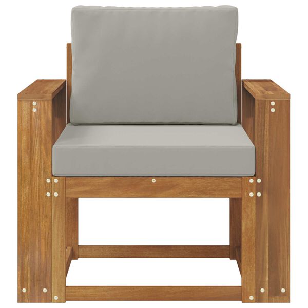 vidaXL Zunanji kavč Masivno akacijevo les in poliester