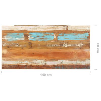 vidaXL Pravokotna mizna plošča 60x140 cm 25-27 mm trden predelan les