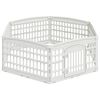 vidaXL 6 Panelna Pasja Ograja 177,5 x 154,5 x 58 cm Plastika Bela