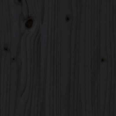 vidaXL Posteljni okvir črn iz trdnega lesa 150x200 cm