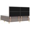 vidaXL Postelja z vzmetnico z vzmetnico Taupe 200 x 200 cm blago