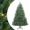 vidaXL Umetno Zložljivo Božično Drevo Zelena 240 cm PVC in kovina