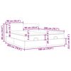 vidaXL Otomanski posteljni okvir z vzmetnicami siv 180x200 cm blago