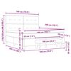 vidaXL Postelja z vzmetnico z vzmetnico Temno rjava 180 x 200 cm blago