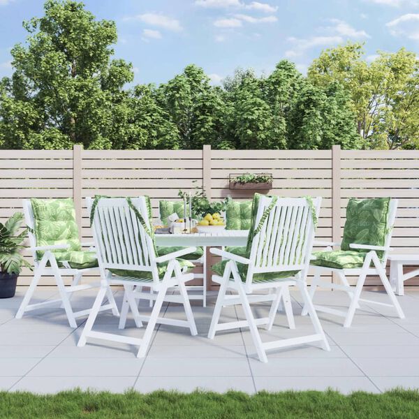 vidaXL Blazine za stole 6 kosov vzorec listja oxford blago