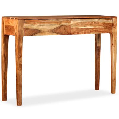 vidaXL Konzolna mizica iz trdnega lesa 118x30x80 cm