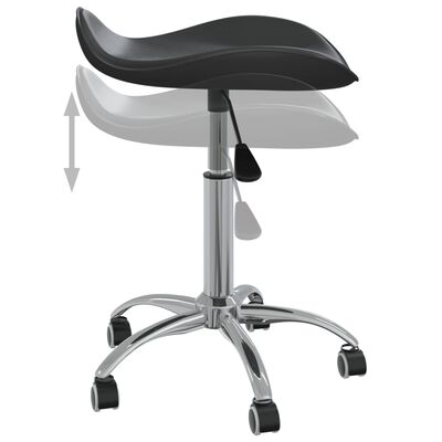vidaXL Salonski stolček črno umetno usnje