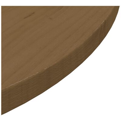 vidaXL Mizna plošča rjava Ø60x2,5 cm trdna borovina