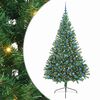 vidaXL Umjetna preddekorirana božićna jelka Zelena 240 cm PVC