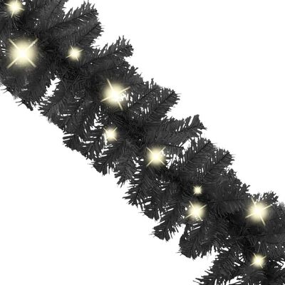 vidaXL Božična girlanda z LED lučkami 5 m črna