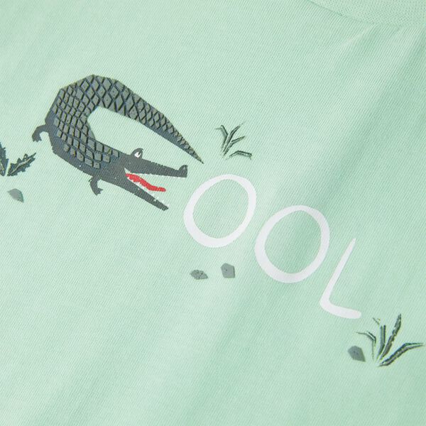 Otroška majica s kratkimi rokavi svetlo zelena 92