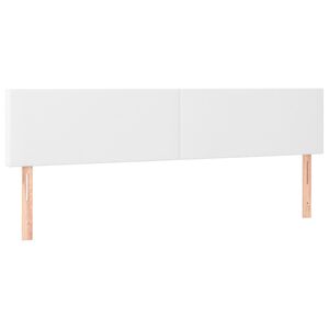 vidaXL Posteljno vzglavje bela 180x5x78/88 cm umetno usnje