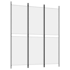 vidaXL Paravan 3-delni bel 150x180 cm blago
