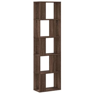 vidaXL Knjižna omara 5-nadstropna rjavi hrast 45x23,5x162,5 cm