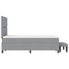vidaXL Postelja z vzmetnico z vzmetnico Svetlo siva 120 x 200 cm blago