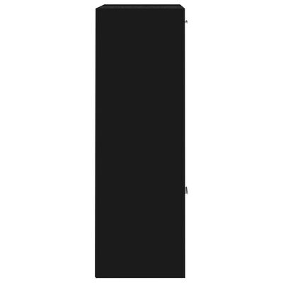 vidaXL Omara za shranjevanje črna 60x29,5x90 cm iverna plošča