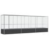 vidaXL Voliera s podalj&scaron;kom srebrna 626,5x107x212 cm jeklo