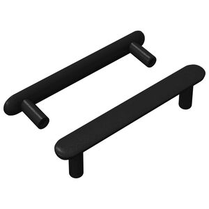 vidaXL Ročaj za omaro 2 kos Črna 121 x 16.6 x 28.3 mm elezo