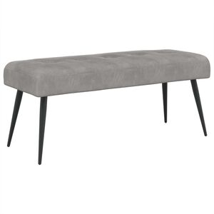 vidaXL Klop s gumbnim oblazinjenjem Svetlo siva 110 x 40 x 46 cm Žamet
