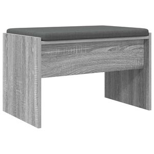 vidaXL Haldna klop z blazino Siva Sonoma 63 x 38 x 40 cm