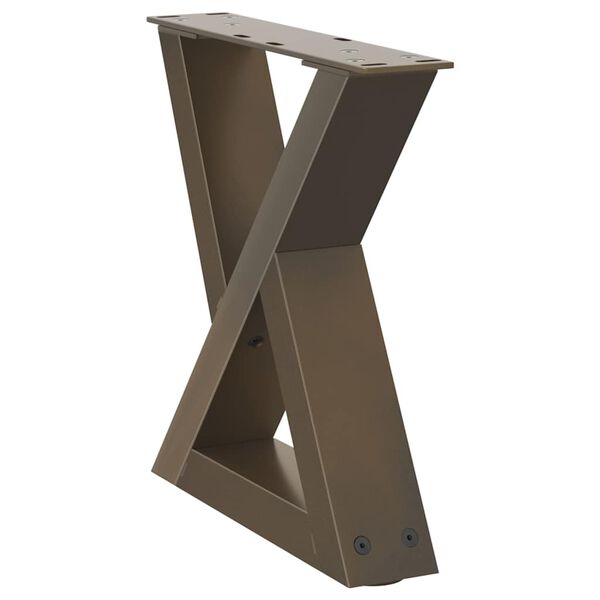 vidaXL Noge za klubsko mizico 2 kosa naravno jeklo 40 x (30-31,3) cm jeklo