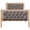 vidaXL Konstrukcija postelje Taupe 90 x 200 cm Masivno borovo les