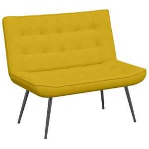 vidaXL klop Rumena 110x74x84 cm Žamet