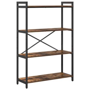 vidaXL Knjižna polica 80 x 30 x 120 cm Inženirski les Dimljeni oreh