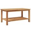 vidaXL Klubska miza s polico Rjava 90 x 50 x 45 cm Trden tikov les