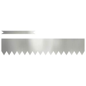 vidaXL Robovi trave 50 pcs srebrna 100 x 0,05 x 20 cm Cinkana jeklena